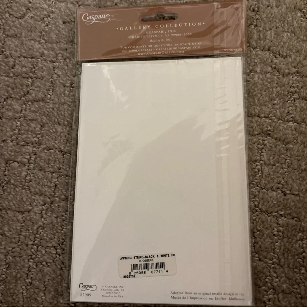 Caspari Gallery Collection Invitations 8 Cards W Envelopes Awning Stripe